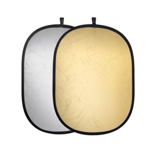 2IN1 Овальная смеси 90x120 см. Золотое серебряное покрытие