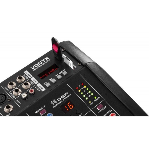Vonyx AM5A 5-канальный мощный микшер DSP BT USB MP3