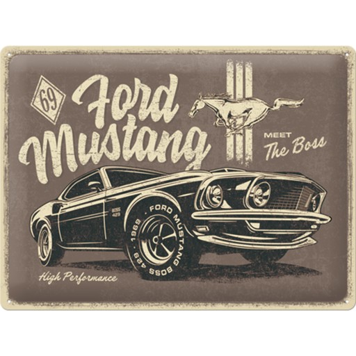 ПОСТЕР 30X40 FORD MUSTANG THE BOSS CLASSIC CARS