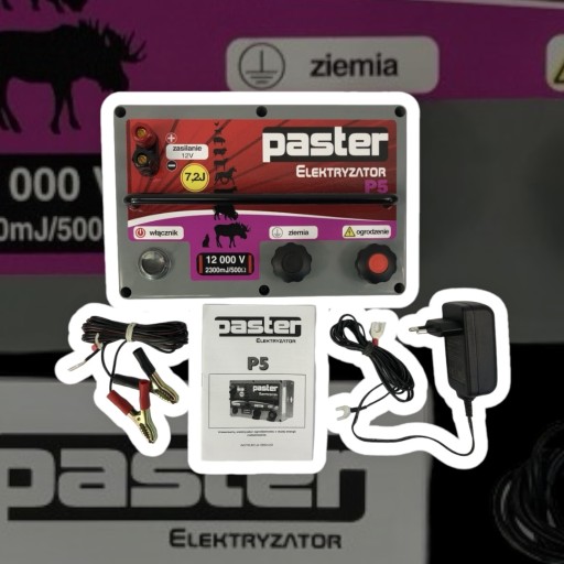 Электрификатор PASTUCH для крупного рогатого скота, коров, лошадей PASTER P5 TURBO 7.2J, устойчивый!