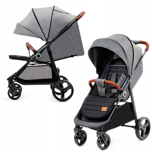 Wózek spacerowy spacerówka 22 kg duże koła i kosz GRANDE PLUS Kinderkraft