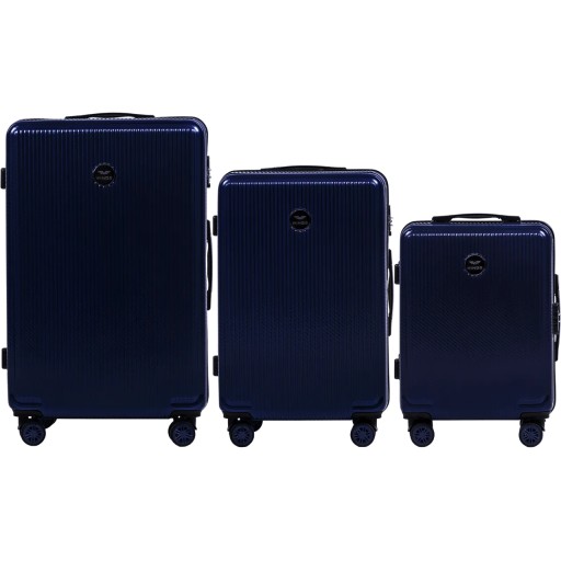 Zestaw 3 walizek (L,M,S) Wings PC565 Policarbon, Dark Blue