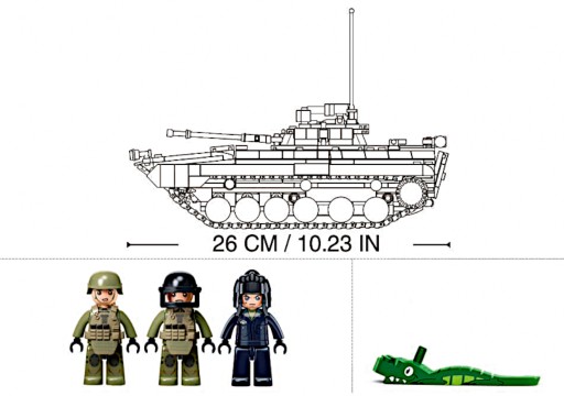 Кирпичи ТАНК БМП-2МС Советская БМП ВОЕННАЯ АРМИЯ + LEGO ОРУЖИЕ