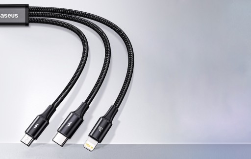КАБЕЛЬ 1,5 м BASEUS USB-C 3 в 1 MICRO USB-C LIGHTNING