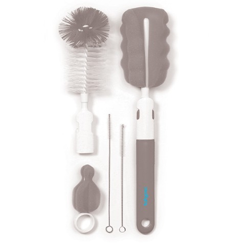 BabyOno Bottle Brush Набор ершиков для бутылочек и сосок, серый