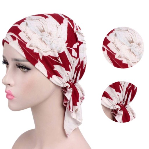 Moda Kobiety Kwiat Muzułmański Ruffle Cancer