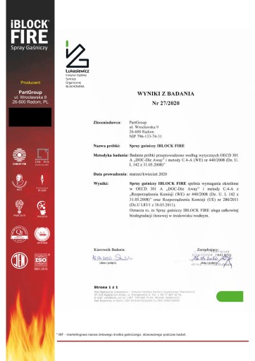 iBlockFIRE ПОЖАРОТУШАЮЩИЙ СПРЕЙ ДЛЯ ГАСТРОНОМИИ И БИО КУХНИ ABCFE 0,6л