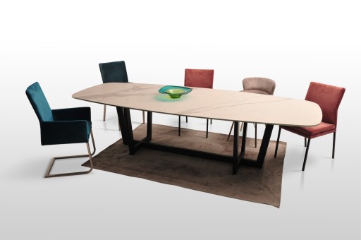 Stół LARGO blat w stylu marmuru 300 x 120 LAMINAM