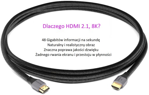 Kabel HDMI 2.1 8K Ultra High Speed QUOTECH 3m