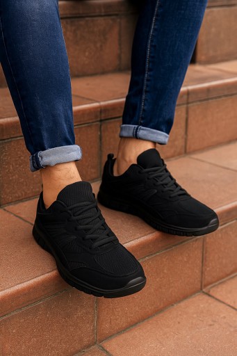 Buty Męskie Adidasy Sportowe Lekkie Sneakersy czarne letnie oddychające P3