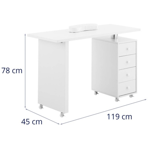 STOLIK KOSMETYCZNY BIURKO DO MANICURE MOBILNE 1,2m