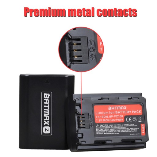 Bateria SONY NP-FZ100 A9 A7III 3 A7R III -2600mAh