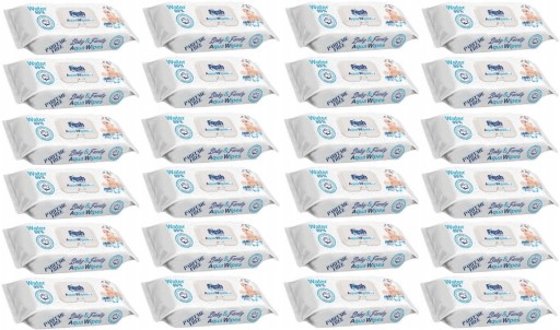Fresh Baby Aqua Wipes Chusteczki nawilżane 5 x 60 sztuk