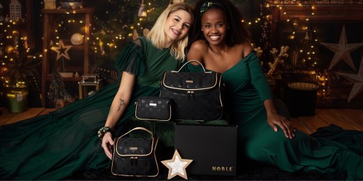 Большая черная женская дорожная косметичка XXL NOBLE