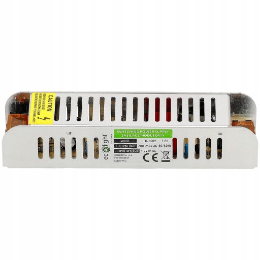 Zasilacz modułowy SLIM 12V 60W 5A LED CCTV RTV