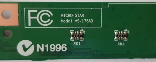 MSI Leopard GP70 MS-175A Модуль кнопок тачпада