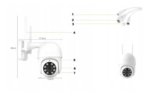 MOCNA KAMERA OBROTOWA JAKOŚĆ WIFI 4xZOOM FULLHD