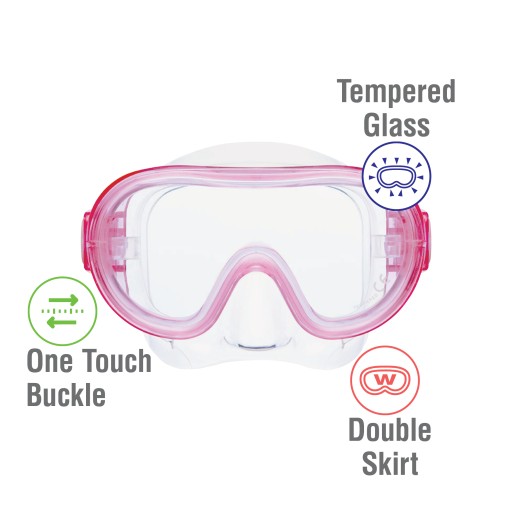 TUSA RT DIVING SET с маской и трубкой JUNIOR 6-10 RC-0204 CB sky