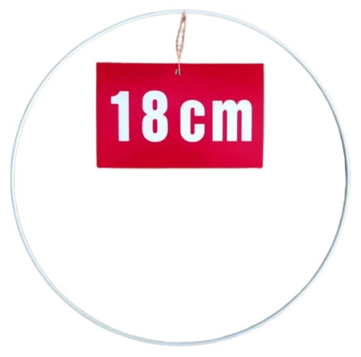 BIAŁE kółko/obręcz do łapaczy snów i makram 18 cm