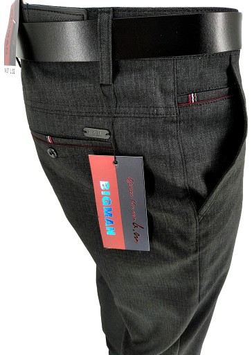 SPODNIE MĘSKIE ELEGANCKIE STALOWE W38 100 - 102 CM