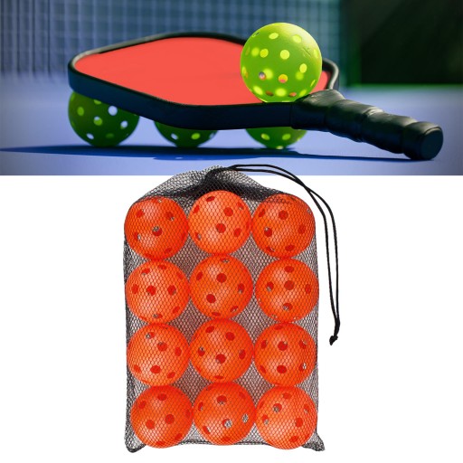 12 шариков Pickleballs профессионального качества. Специально разработанные в оранжевом цвете.