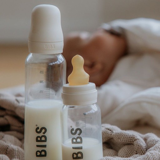 BIBS Butelka Szklana dla Niemowląt 225ml IVORY