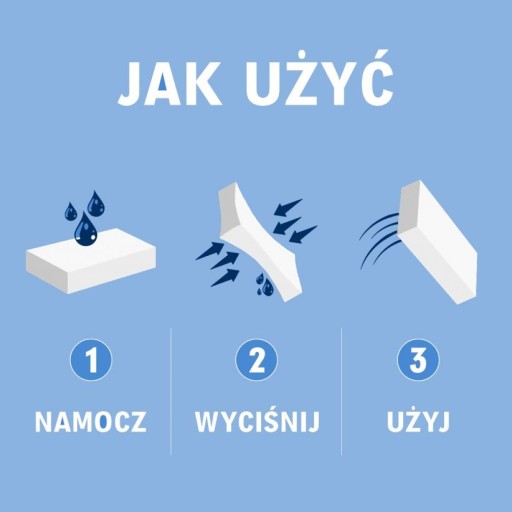 Губка для чистки пятен K2 Magic удаляет грязь.
