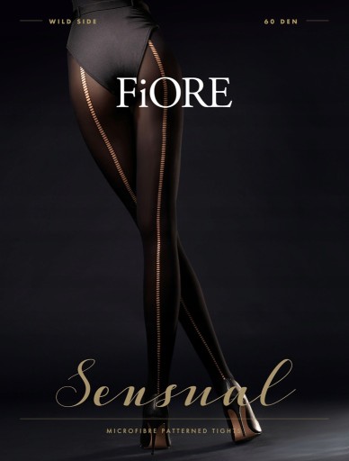 Колготки Fiore Wild Side ~ ажурный узор сзади ~ непрозрачный ~ размер 2