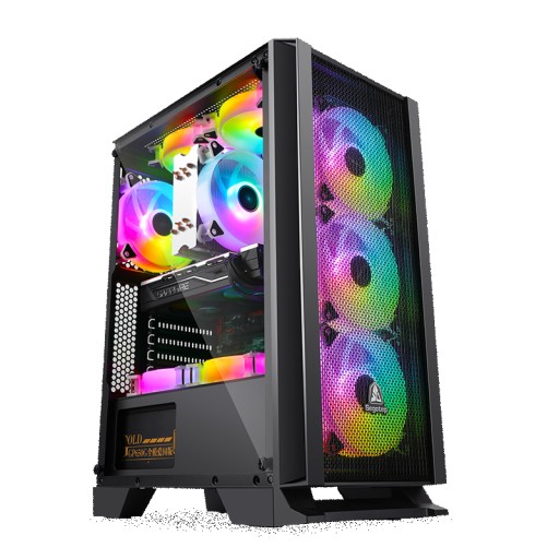 КОРПУС ATX USB 3.0 ПОЛНОСТЬЮ СЕТЧАТЫЙ СТЕКЛЯННЫЙ ПОДВАЛ + 1 ВЕНТИЛЯТОР RGB