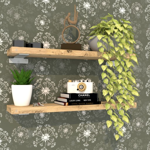 Wspornik typ T 15 cm, uchwyt półki drewnianej, podpórka, loft, srebrny