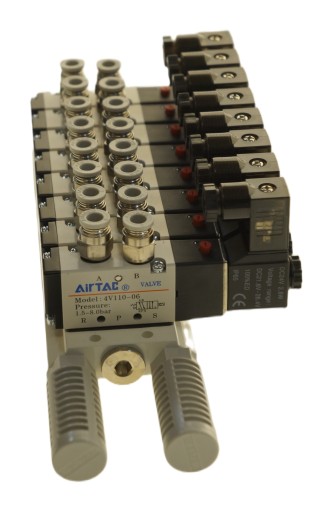 Wyspa 8 zaworowa AIRTAC Seria 100 5/2 - 1/8 - 12 V - 24V - 230 V