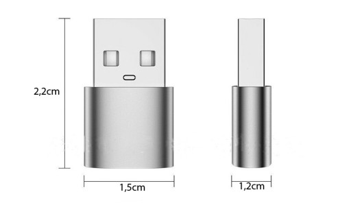 ADAPTER PRZEJŚCIÓWKA OTG USB-C USB-A USBC 2.0 DO TELEFONU MYSZKI TABLET