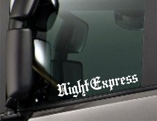 Naklejka NIGHT EXPRESS na tira ciężarówkę szybę *Kolory *44cm