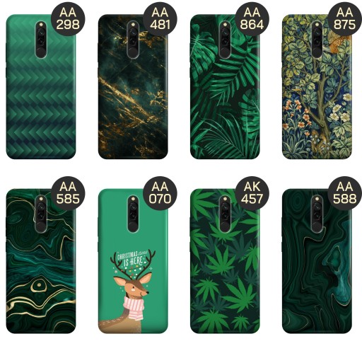 ETUI DO XIAOMI REDMI 8 WZORY ZIELONE GRASSY GREEN OBUDOWA POKROWIEC CASE