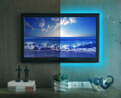 RGB светодиодная подсветка телевизора 4 x 50 см, набор USB светодиодных лент