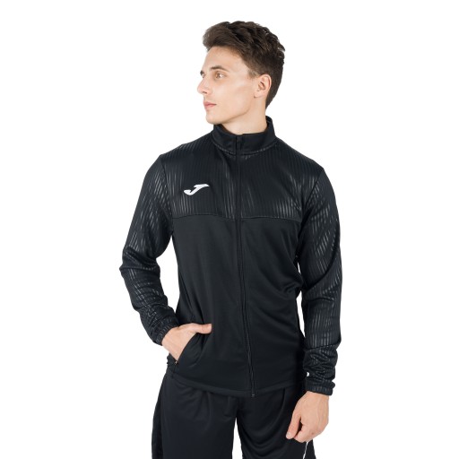 Теннисная толстовка Joma Montreal Full Zip черная 102744.100 L