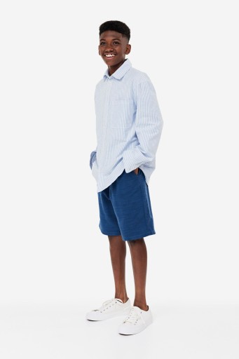 Рубашка H&M Cotton SUPER 170 бело-синяя