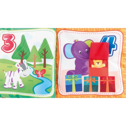 SMILY PLAY SOFT SENSORY КНИГА С КАМЕНКОЙ для ребенка +3 мес.