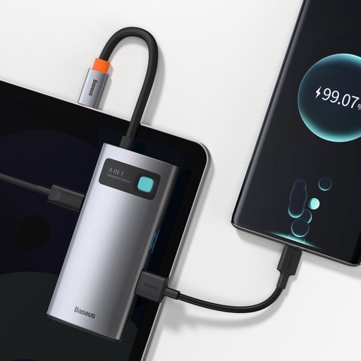 АДАПТЕР-ХАБ BASEUS ДОК-СТАНЦИЯ USB-C|HDMI/USB/USB-C АДАПТЕР 100W