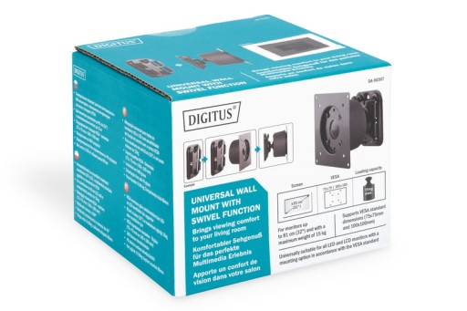 НАСТЕННОЕ КРЕПЛЕНИЕ DIGITUS ВРАЩЕНИЕ НА 360 ГРАДУСОВ НАКЛОН