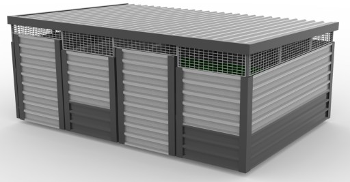 Wiata śmietnikowa, altana, osłona, 9x3m,PRODUCENT