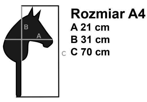 Hobby Horse Konik na Kiju A4 GRATIS Wodze Kantar produkt PL