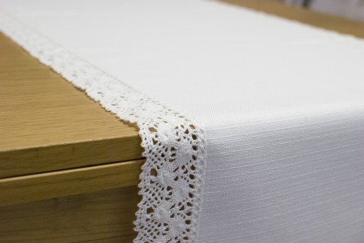 Luksusowy bieżnik plamoodporny z koronką 40X210