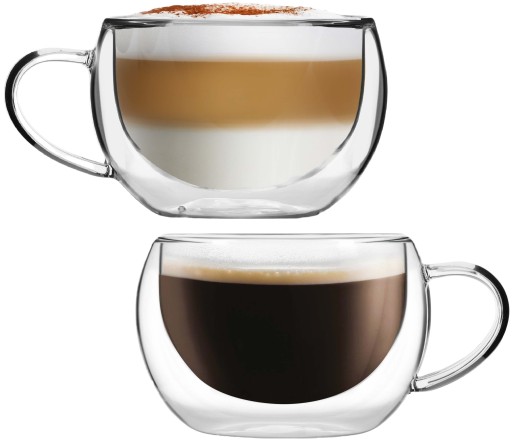 SZKLANKI TERMICZNE FILIŻANKI KAWY HERBAT CAPPUCINO PODWÓJNYM DNEM BOLLA 300