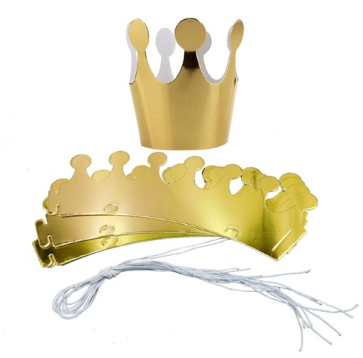 Золотые шапки на день рождения из бумаги для дня рождения CROWN
