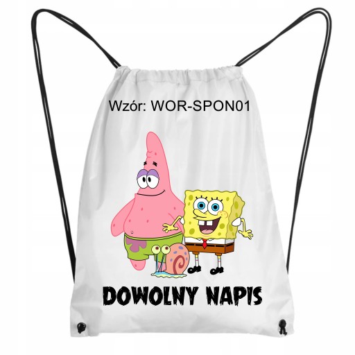 WOREK imię Spongebob BUTY WF strój do szkoły