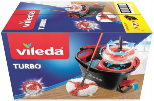 BOX Vileda Швабра Spin 3в1 Микрофибра TURBO