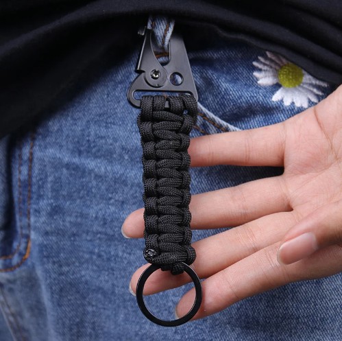 KARABIŃCZYK BRELOK PARACORD SURVIVAL TAKTYCZNY TURYSTYCZNY KARABINEK mix