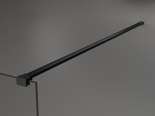 MEXEN KYOTO ОТДЕЛЬНО СТОЯЩАЯ ДУШЕВАЯ СТЕНКА 140 x 200 CM ЧЕРНАЯ, стекло 8 мм