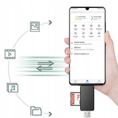 Устройство чтения карт памяти SD TF 3в1 USB USB-C MICRO USB